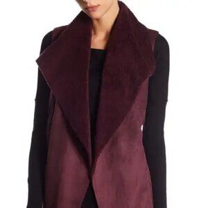Faux Shearling and Faux Suede XL Burgandy Vest. EUC! Nordstrom Rack